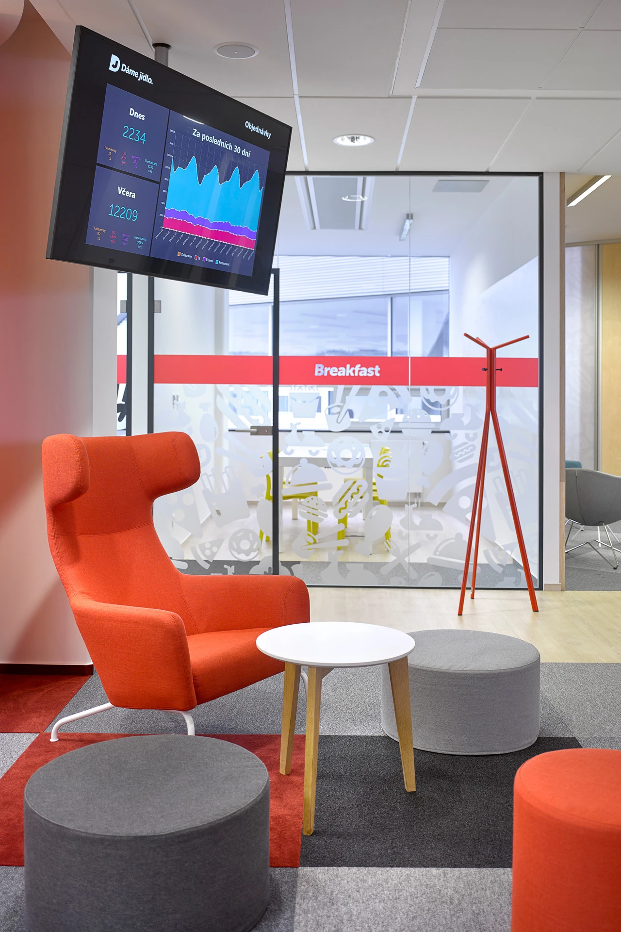 灵活办公空间，美食公司 Dáme jídlo 的年轻创意设计-28