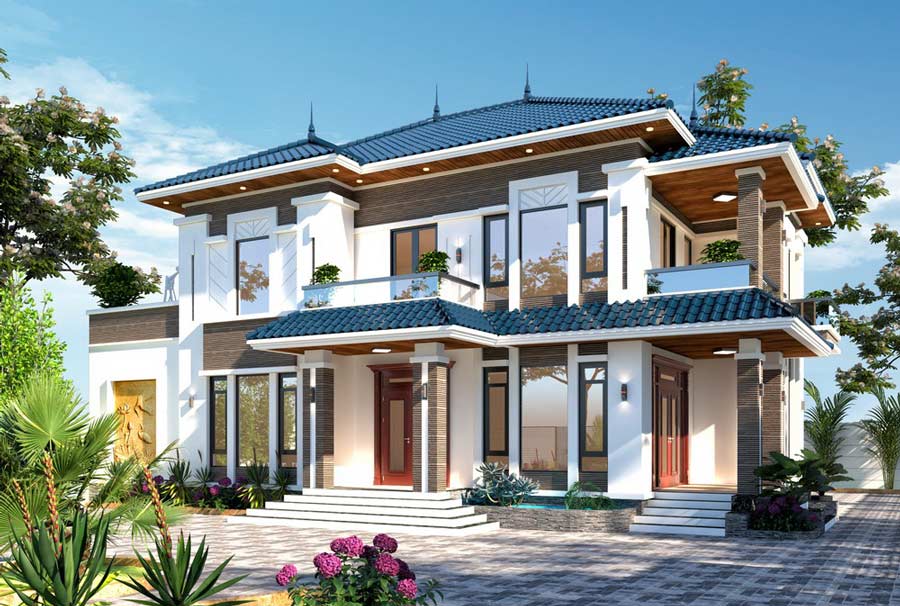 35套二层坡顶别墅设计方案丨NEOHouse vn-30