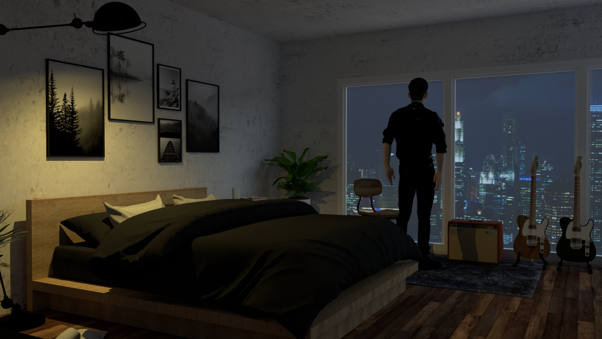 阁楼公寓卧室丨Mira Rachma  Titik Hilang Design-15