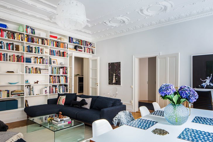 斯德哥尔摩 95 平米书香公寓-1