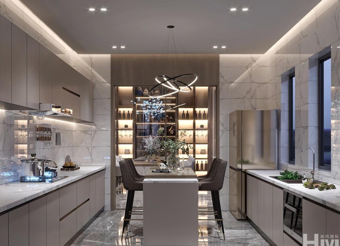 金色粉蓝调，温馨轻奢宅-1