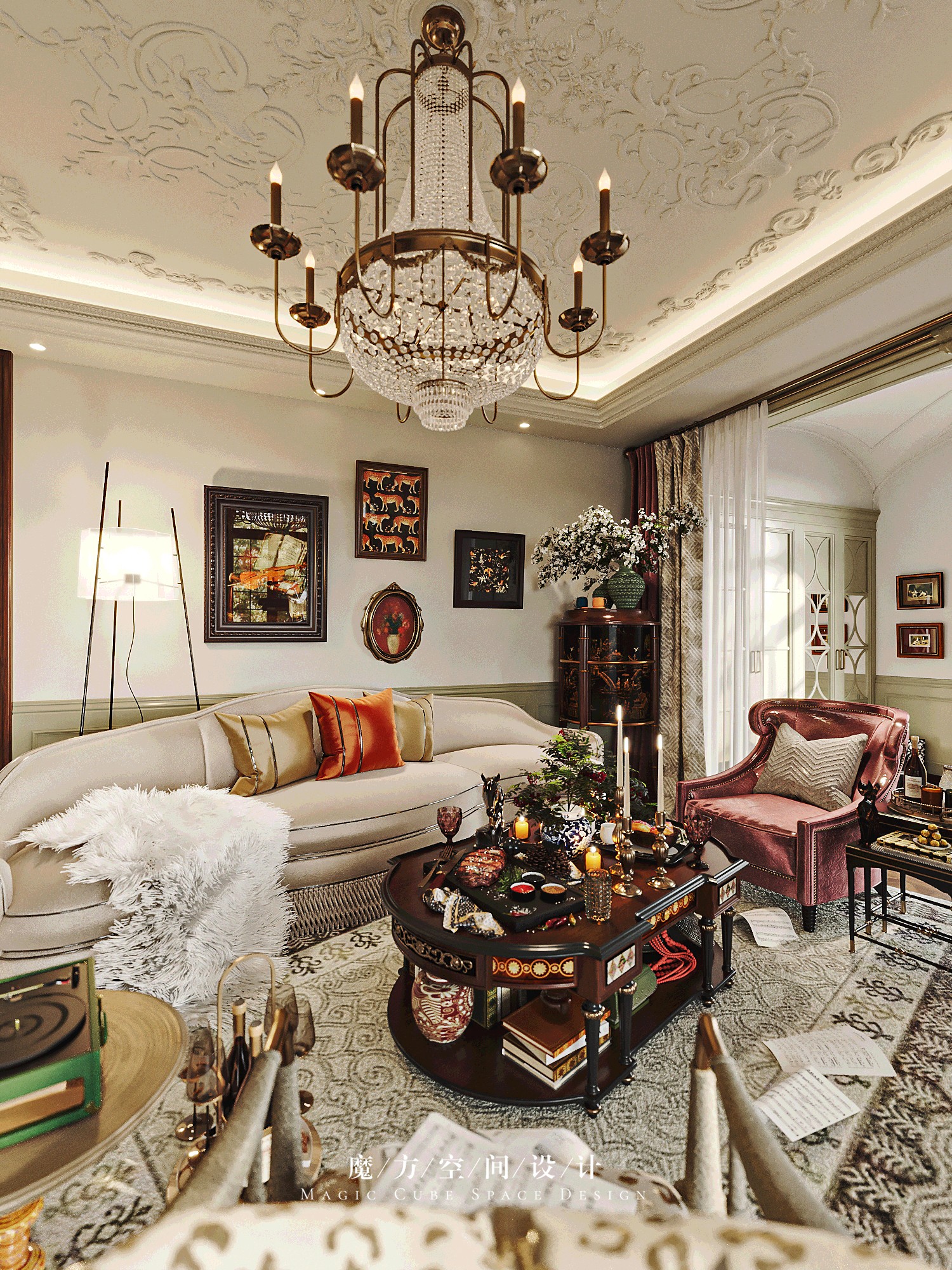 山东•美式复古住宅设计项目丨中国山东丨魔方空间设计-15