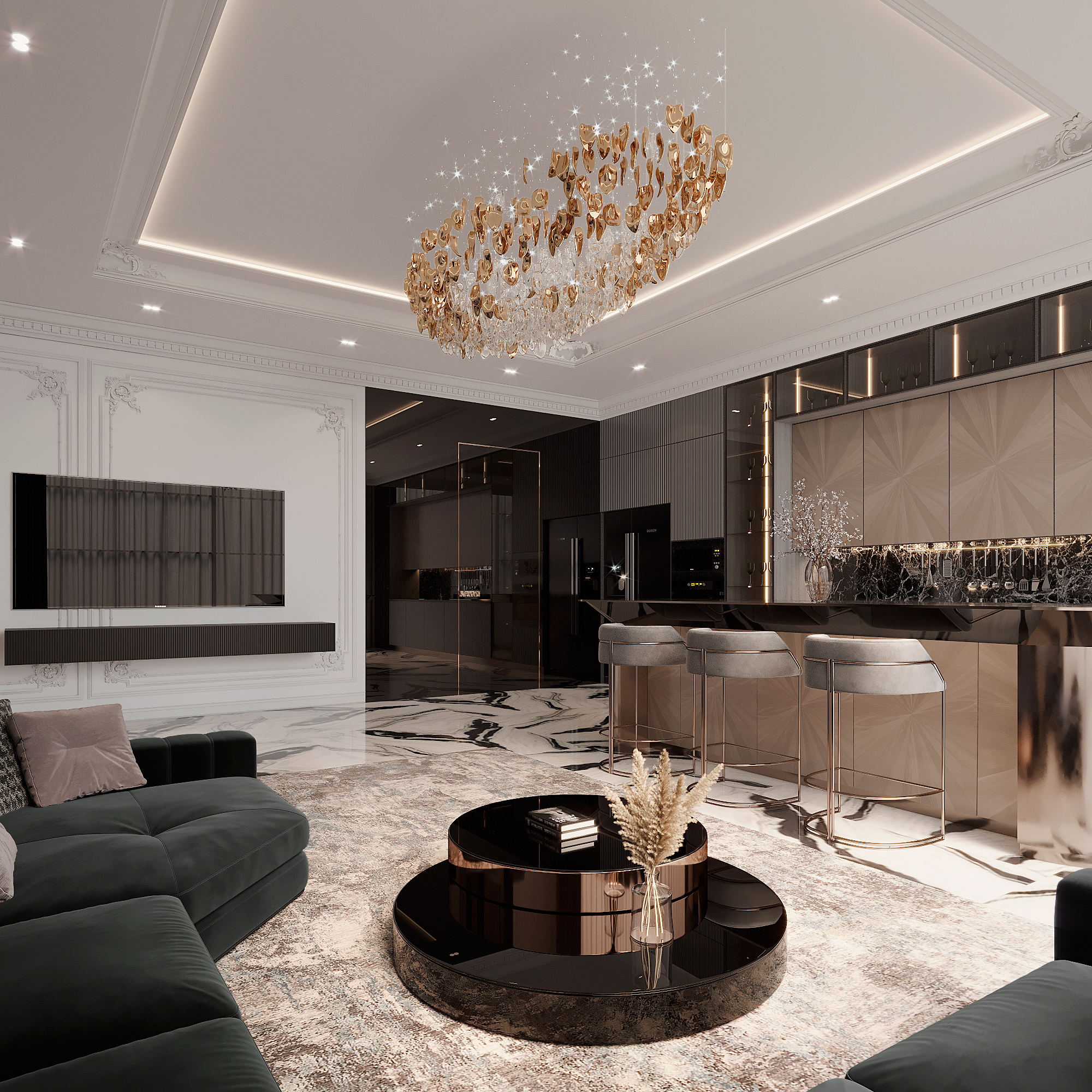 豪华客厅丨Mohammed Yossef-25