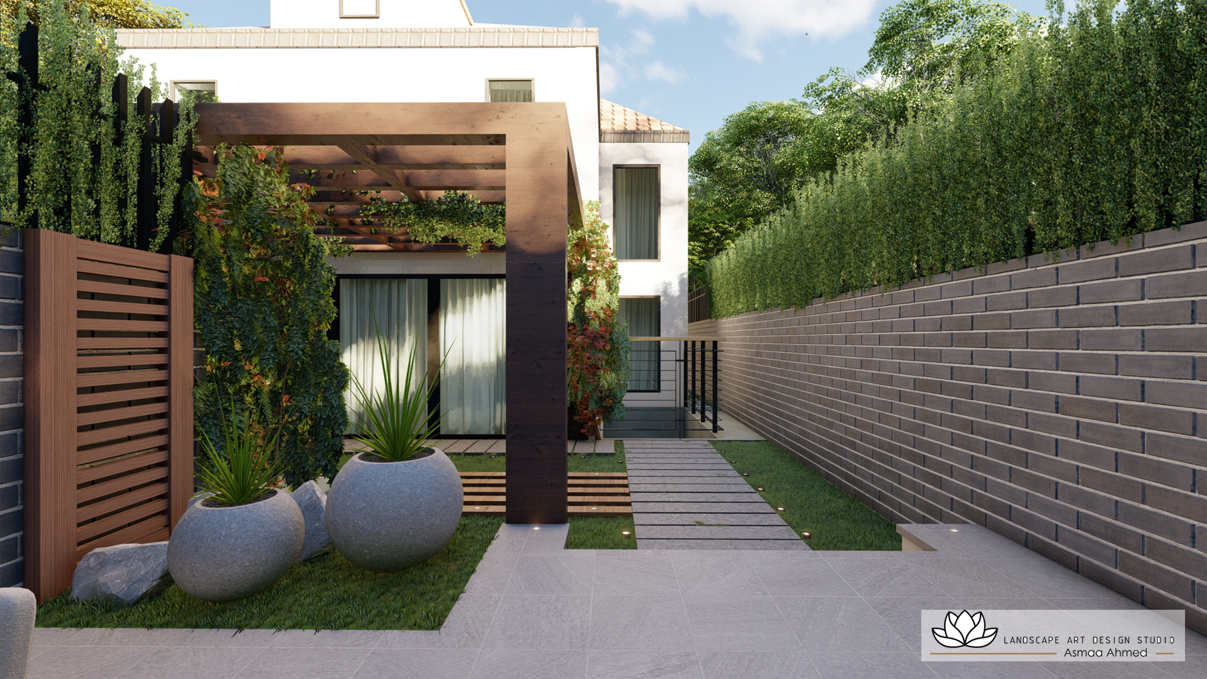 Landscape Design For Backyard & Front Yard In England-8