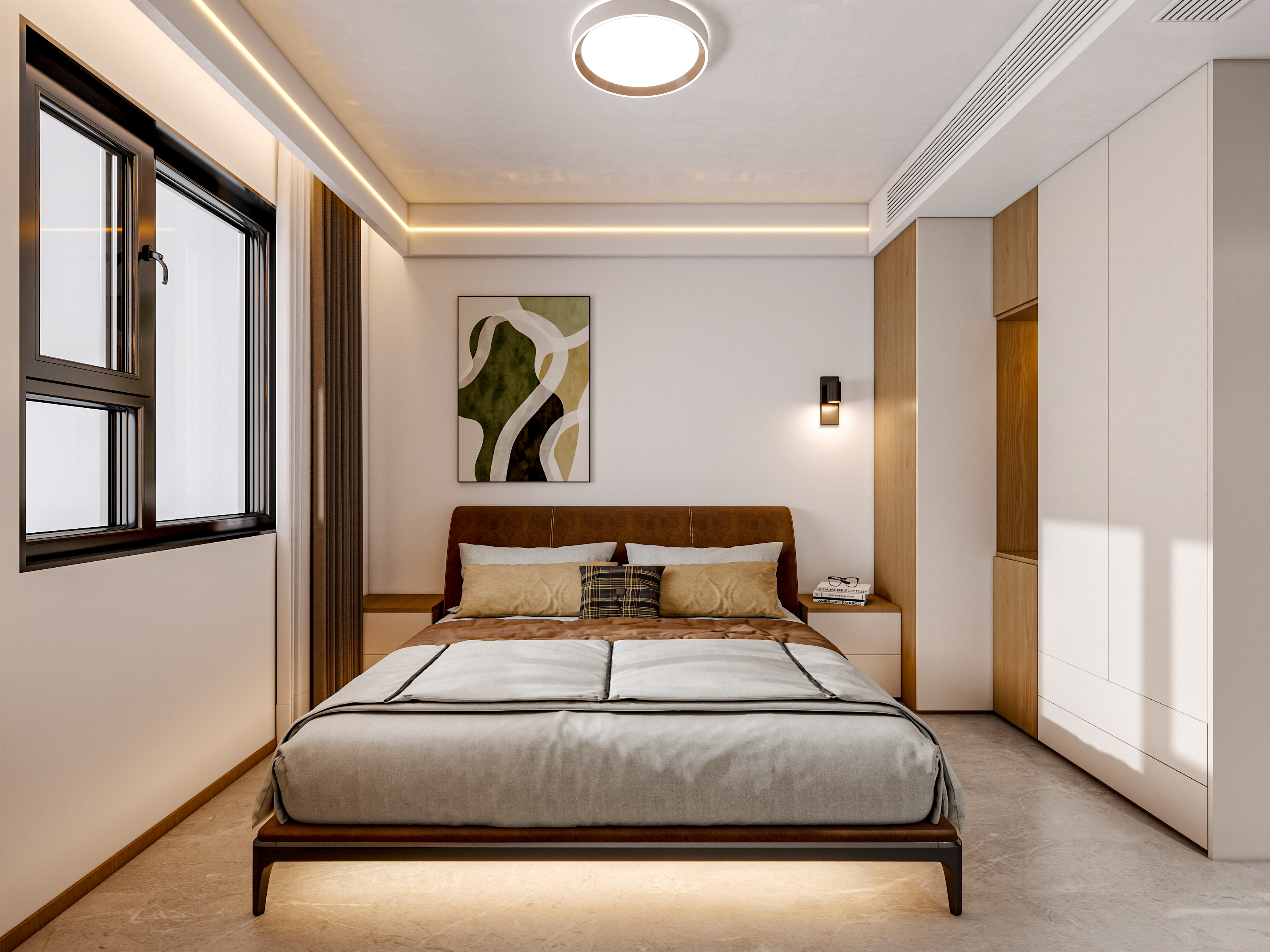 新疆乌鲁木齐绿景苑（87平方现代简约三居室）-29