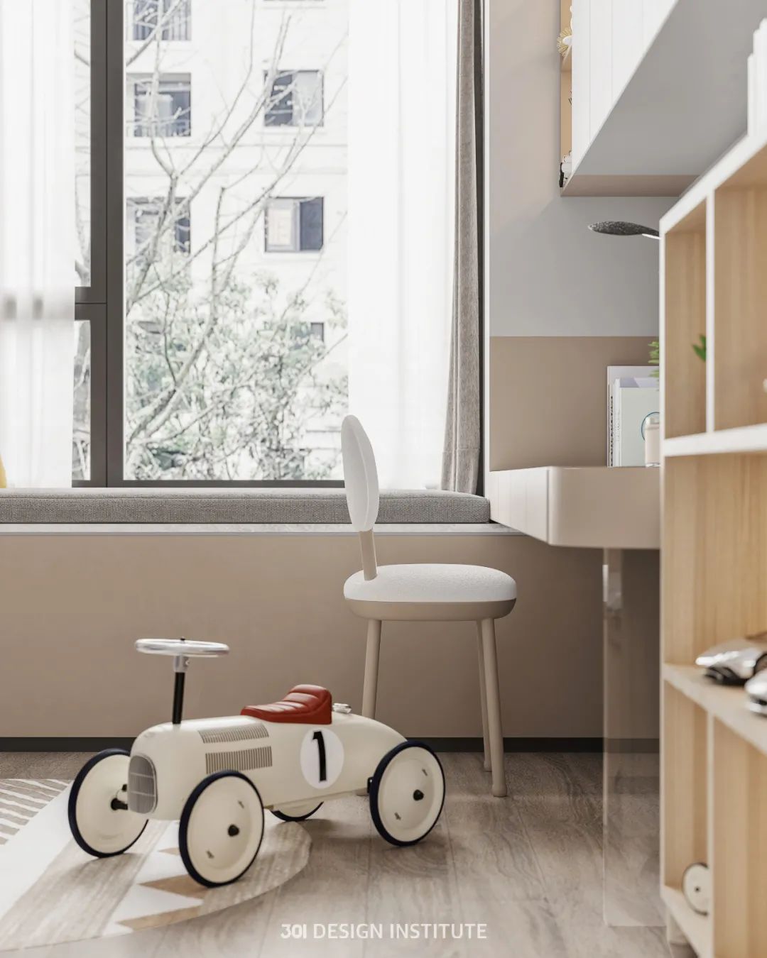 广州天河区 169㎡现代简约奶油色家居设计丨中国广州丨301 设计研究所-41