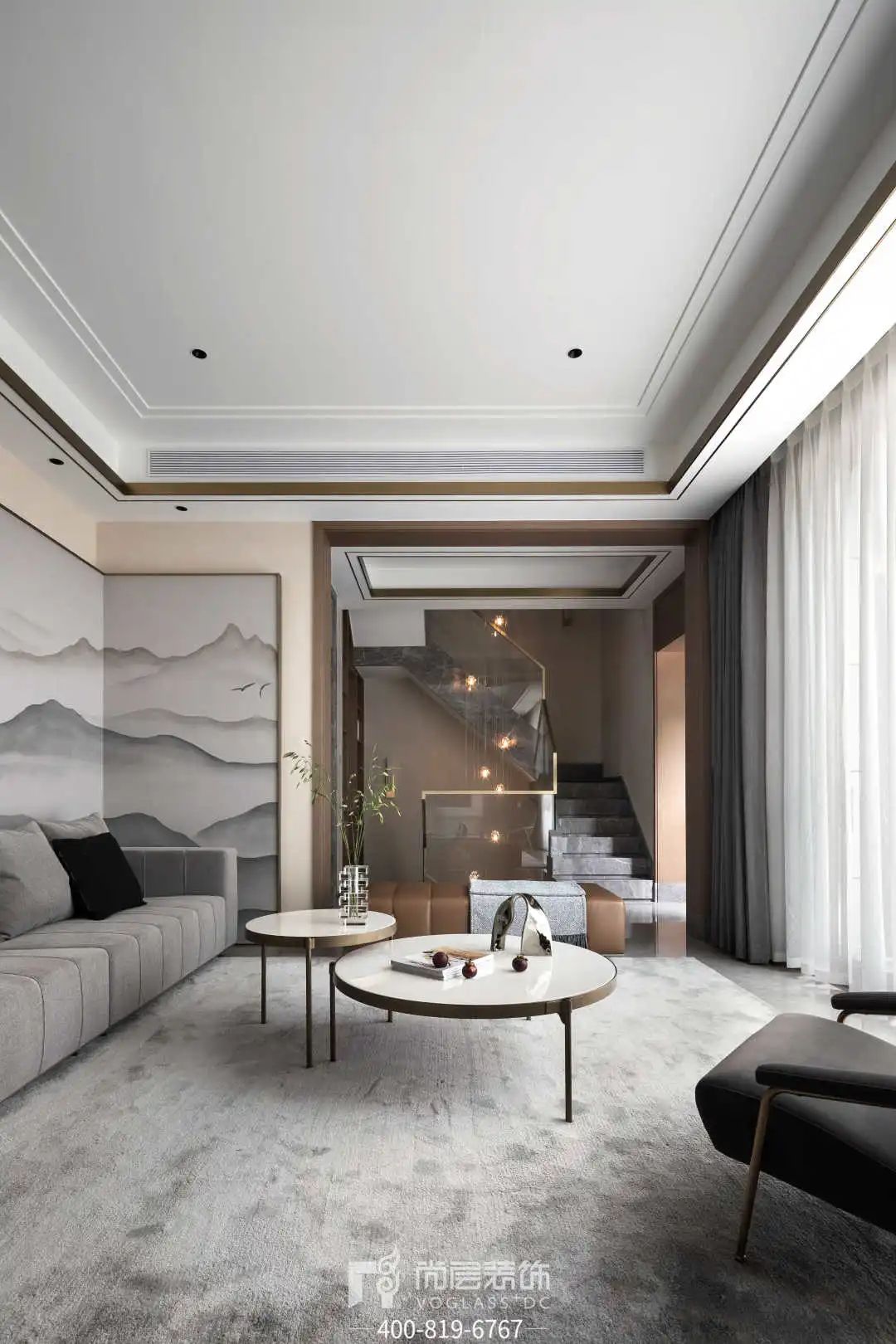 尚层装饰×合景映月台 | 380㎡新中式别墅设计，打造自然放松感-31