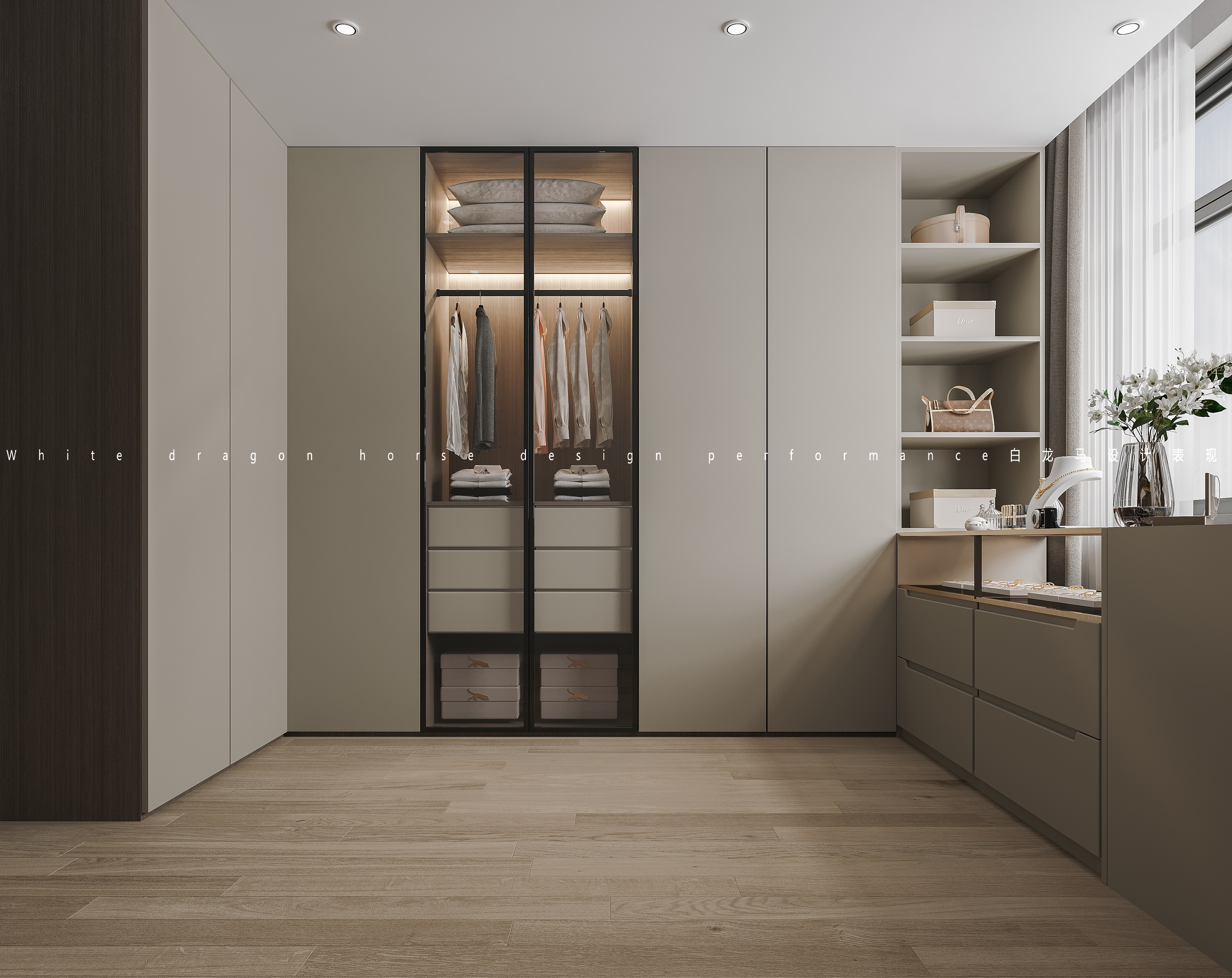 奶油风极简家装设计——白龙马效果图-12