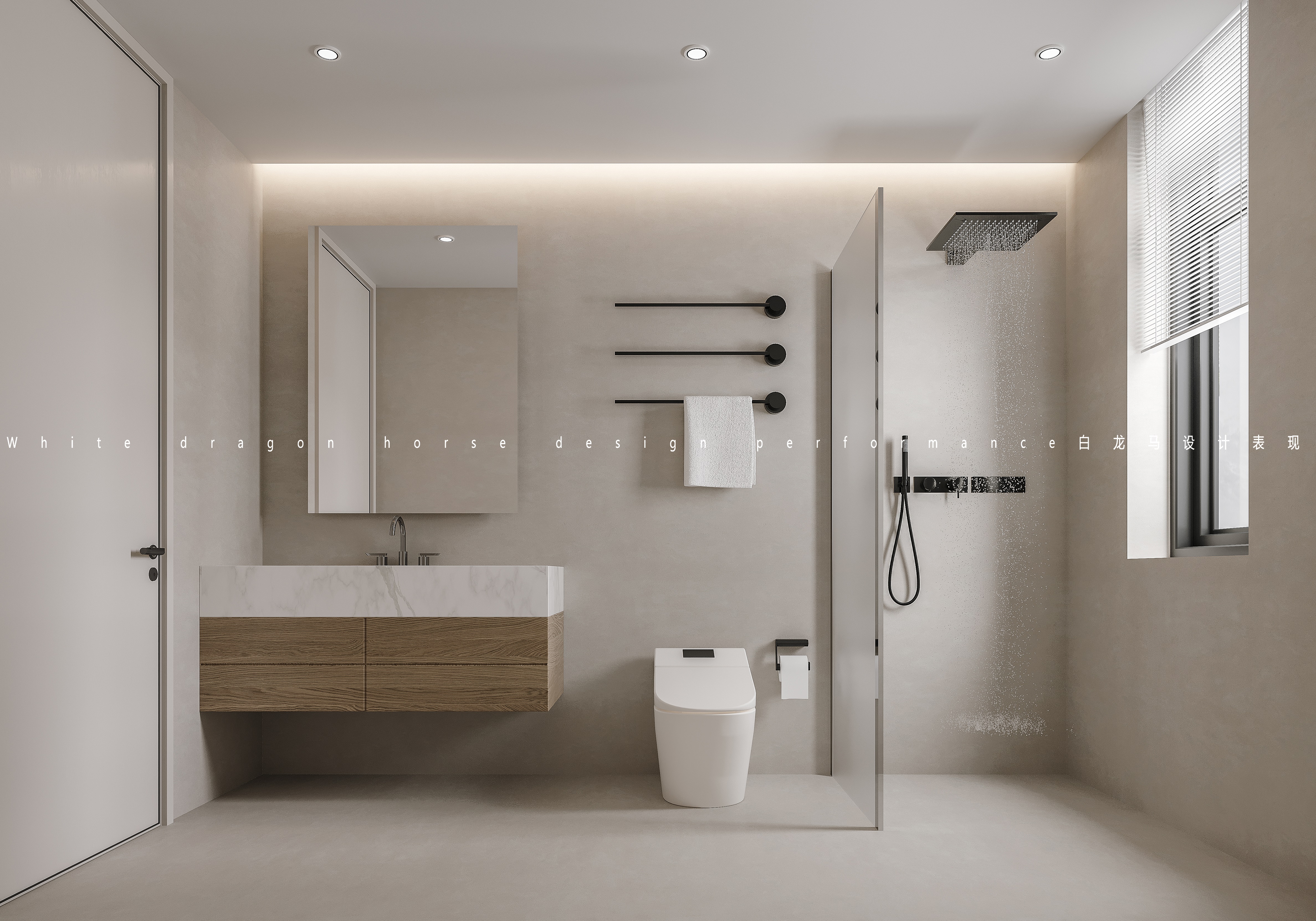 奶油风极简家装设计——白龙马效果图-11