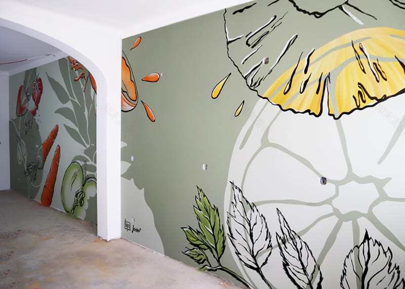 O Sorriso餐厅墙面绘画设计丨葡萄牙丨Karlijn van de Wier与Jeroen-1