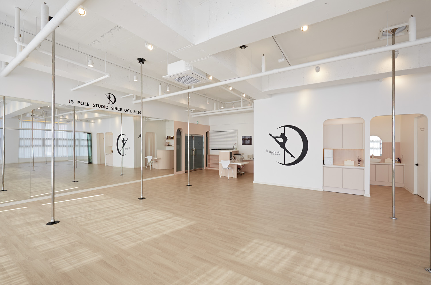 简约清新 45 坪舞蹈学院空间设计-2