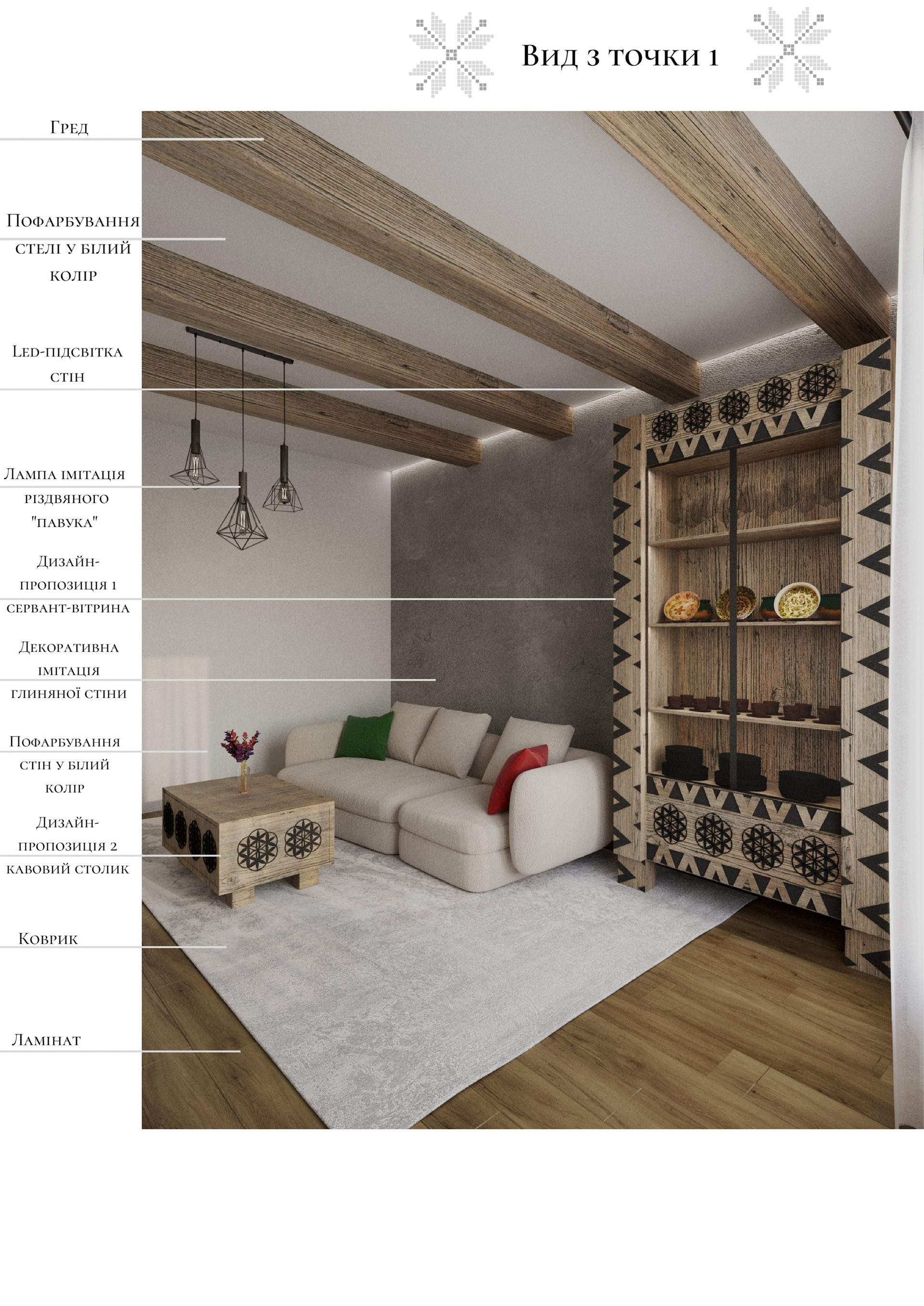 民族风格室内设计（现代客厅对胡楚尔图案的演绎）-10