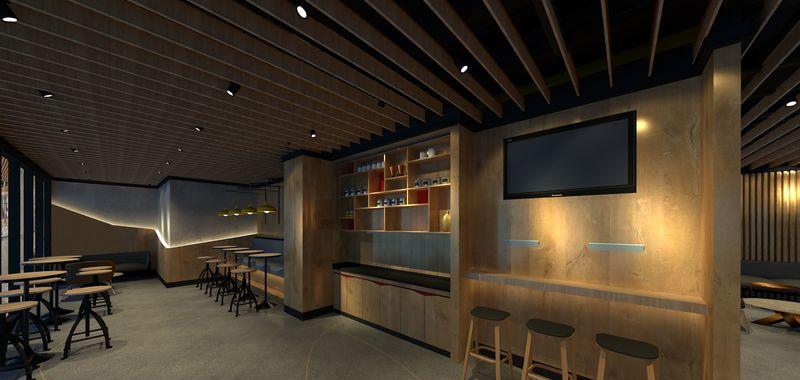 融合现代工业风，打造温馨互动的咖啡馆空间-11