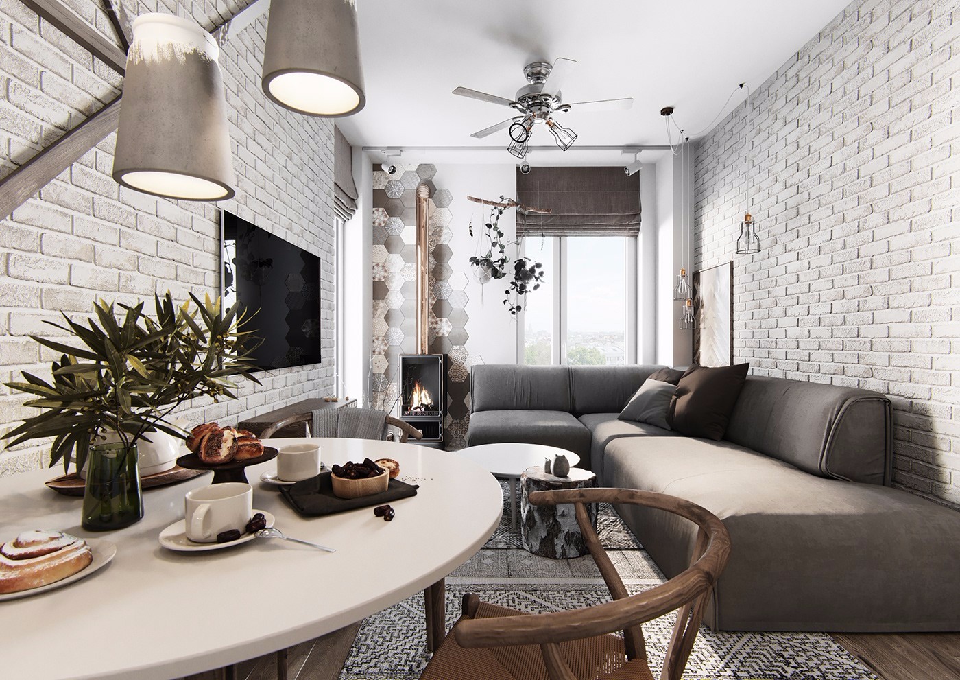 乌克兰基辅北欧风联排别墅设计-1