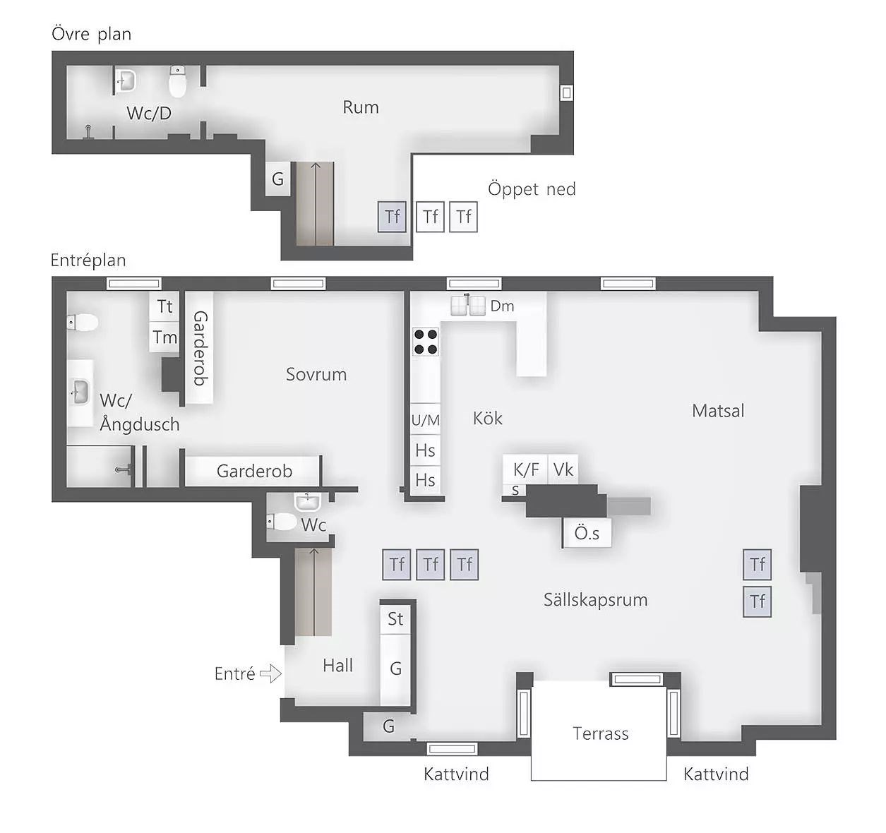 斜屋顶难驾驭丨106㎡ 的阁楼 这样设计就很好-39