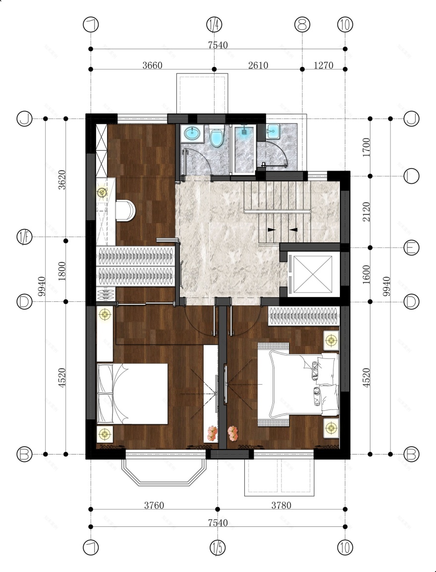 摩登时尚别墅设计丨中国丨拓美空间设计-48