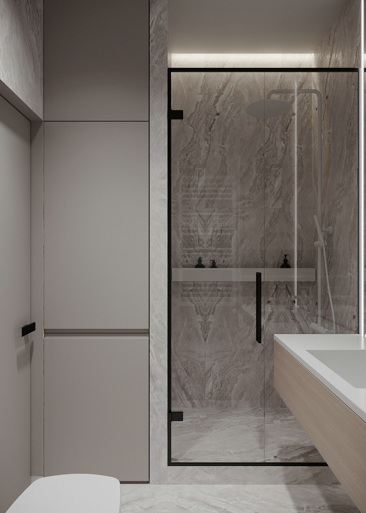 高级灰+橘色室内设计-17