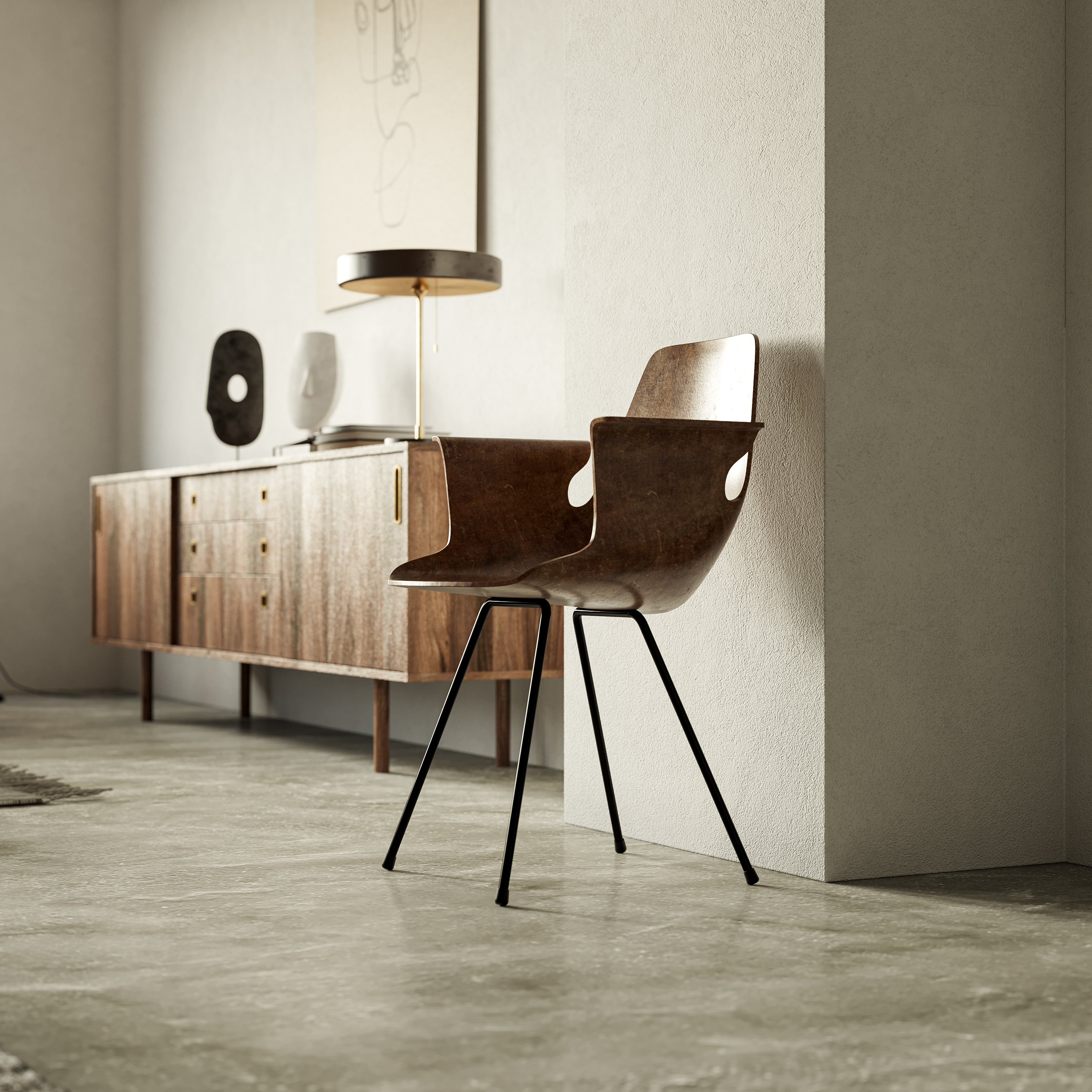 巴黎豪华公寓设计，复古工业风与现代艺术的完美融合-4