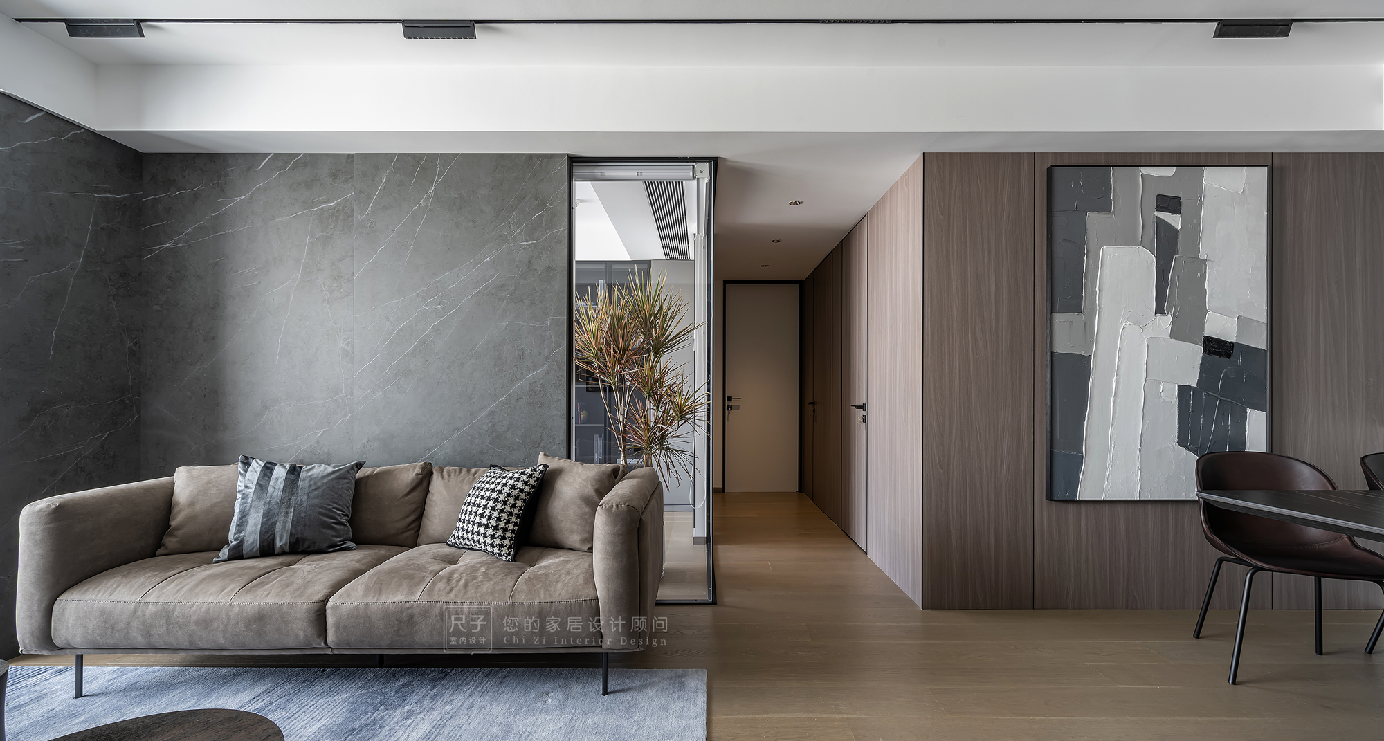 酷灰质感的都市馨居丨中国深圳丨尺子室内设计-49