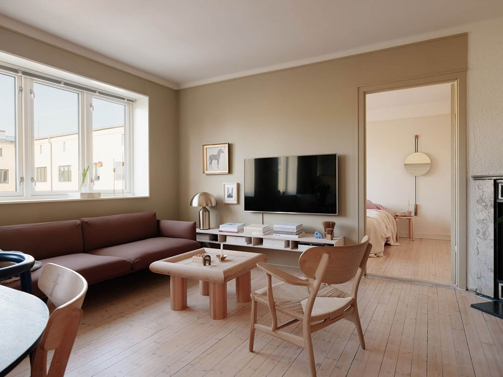 奥斯陆的沙色色调宁静简约公寓-10