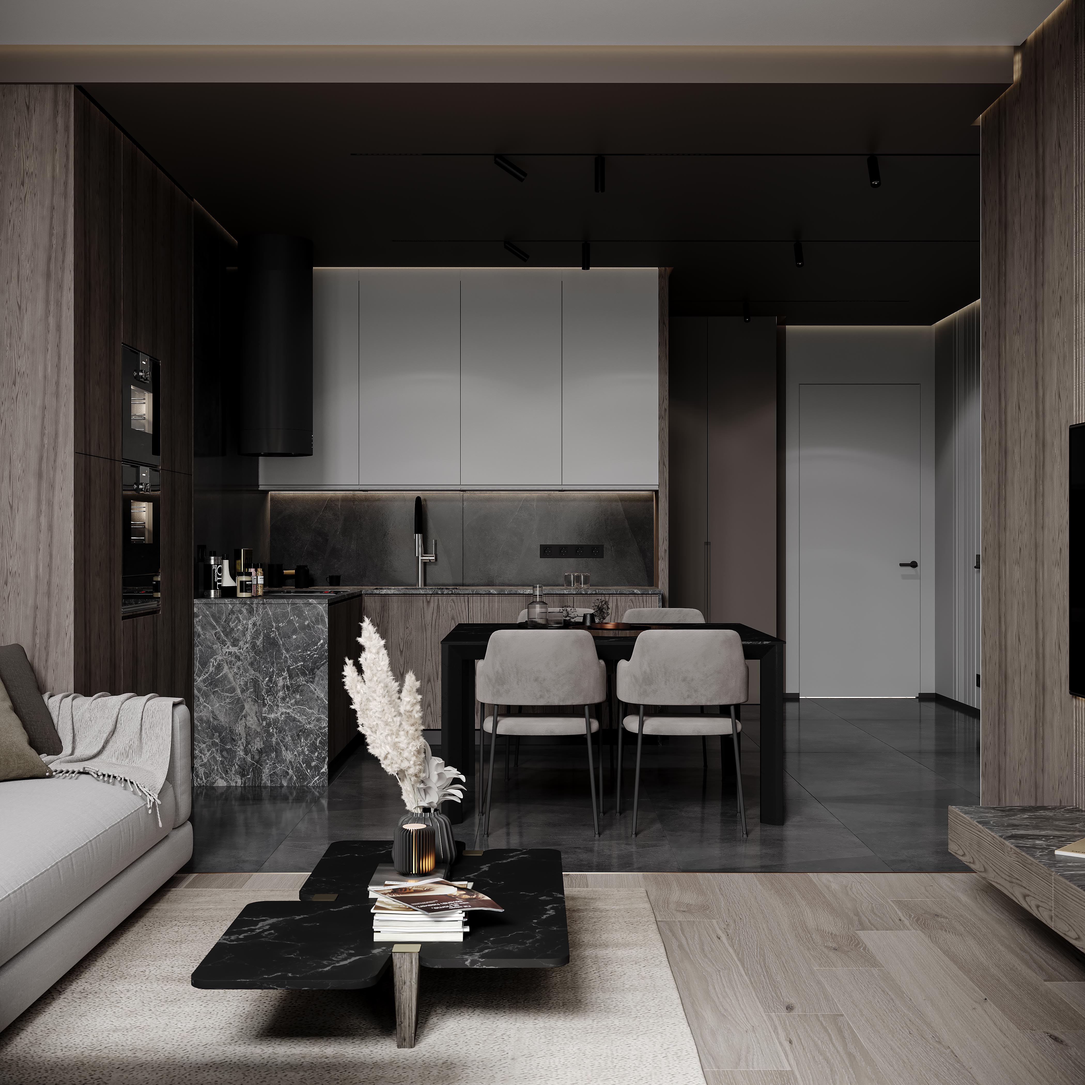 Modern dark apartment-5