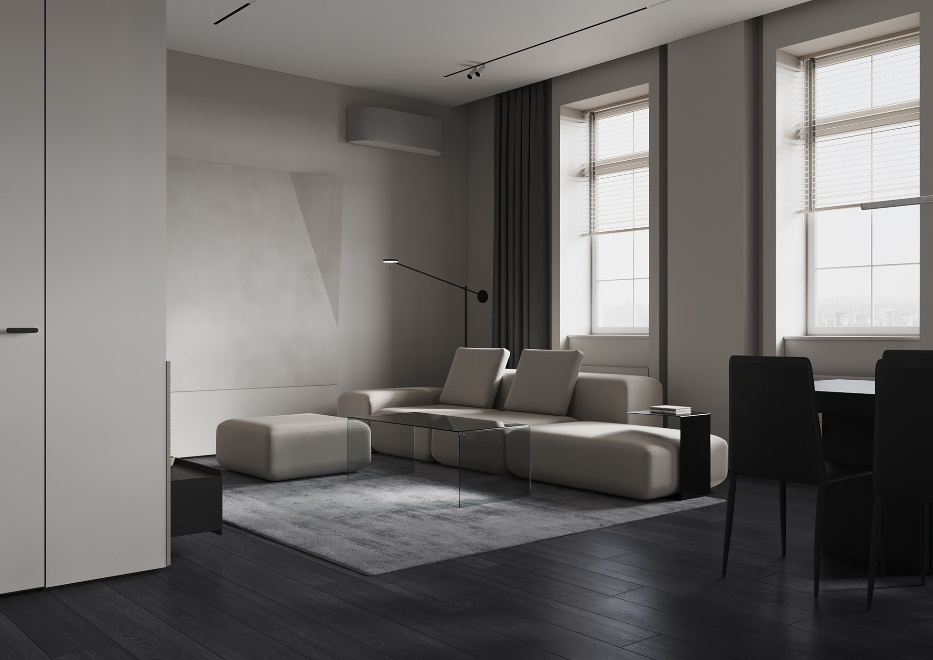 130平米极简风住宅设计 超有气质-1