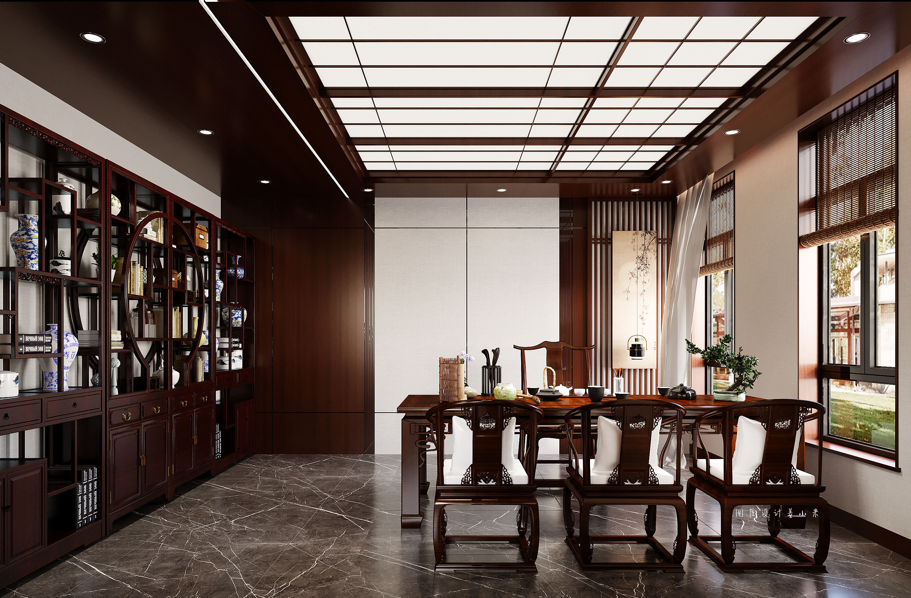 有一种美叫“安静” | 高级的中国风办公设计！-1