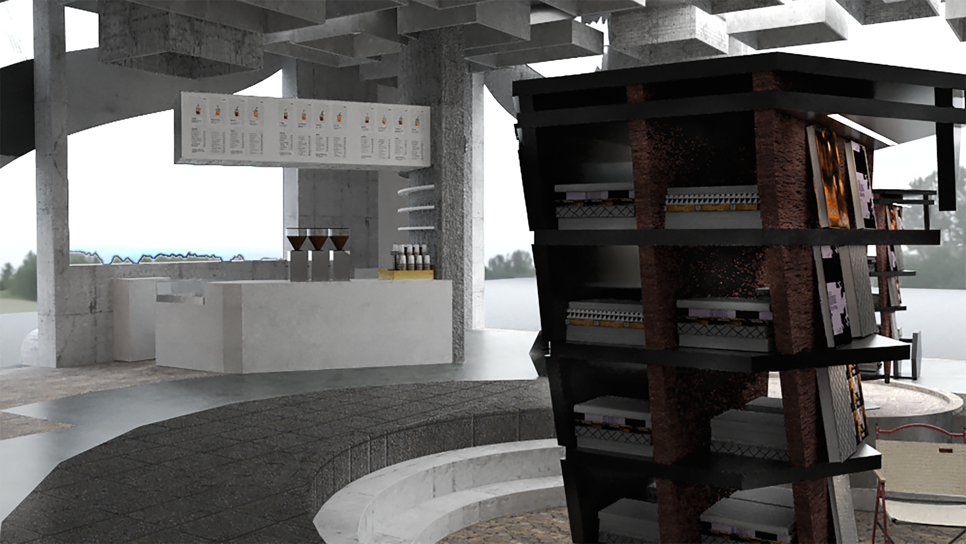 掌枢·数字经济下循环书店概念设计丨成铎,朱文静,王鑫宇-18