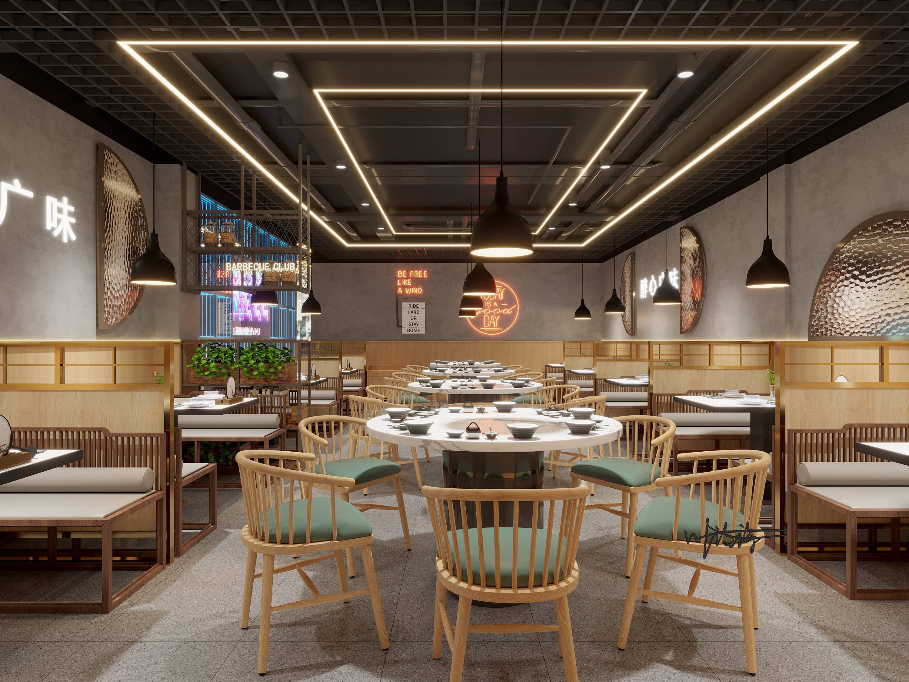 网红餐厅设计|真的超出片 氛围到位-2