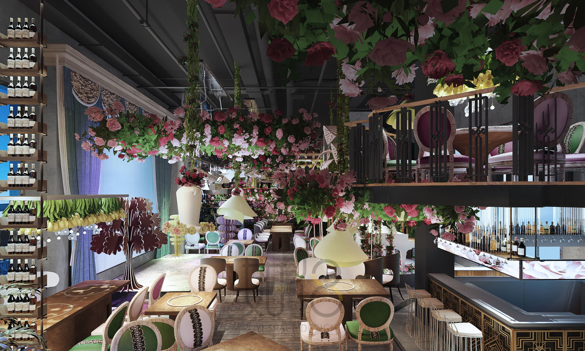 花十七火锅餐吧-勐腊店效果图-7