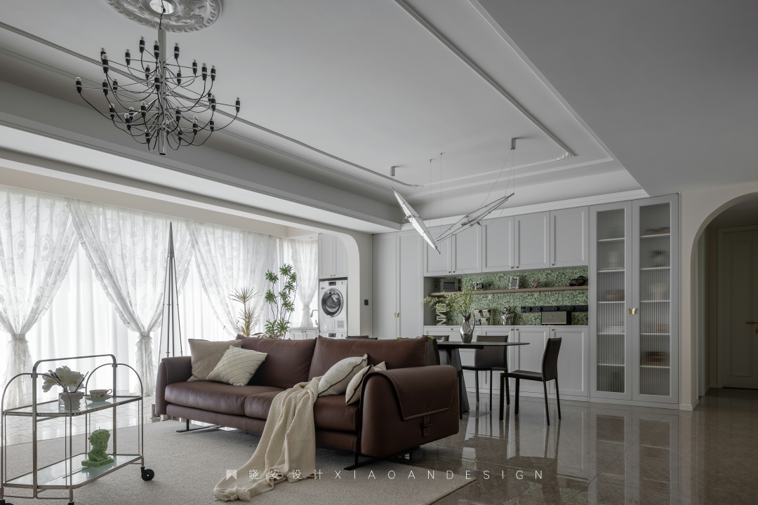 复古蓝红拼接法式美居丨晓安设计-16