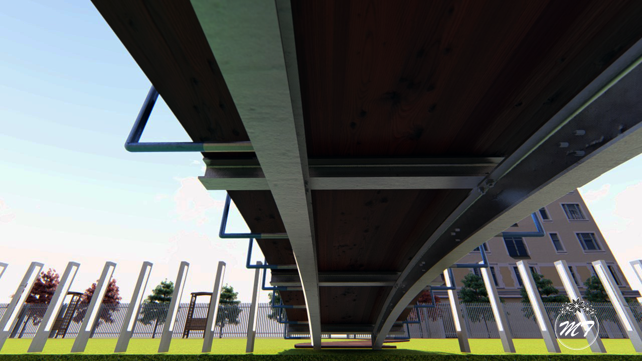 现代步行桥设计-5