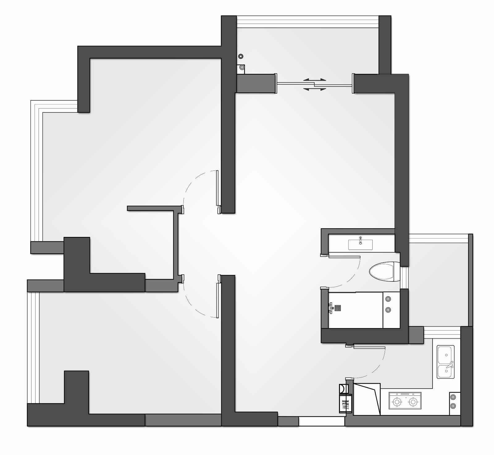 武汉88㎡品质北欧风单身住宅  壹零空间设计-34