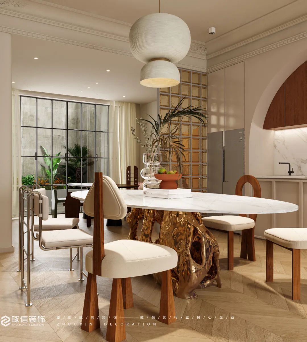 万科渝园 380m²法式中古风家居设计丨中国重庆丨琢信装饰-19