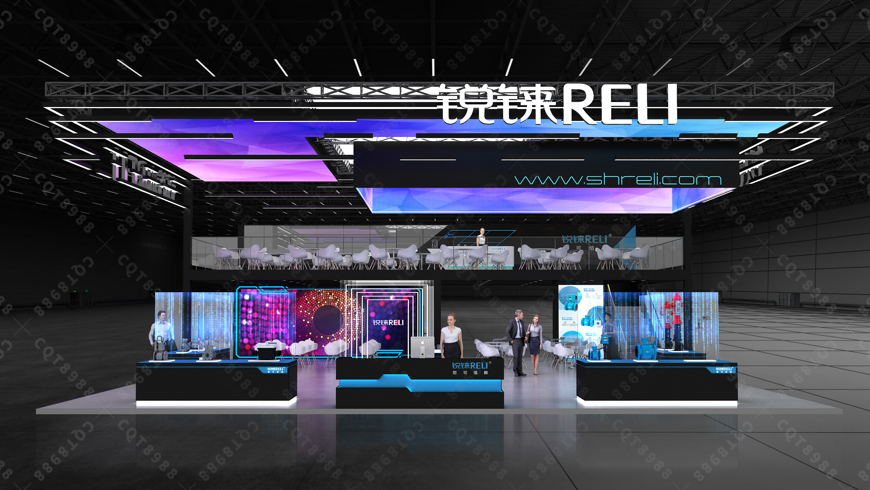 科技展台设计,CFME水泵管阀展,流体机械展展台设计 -1