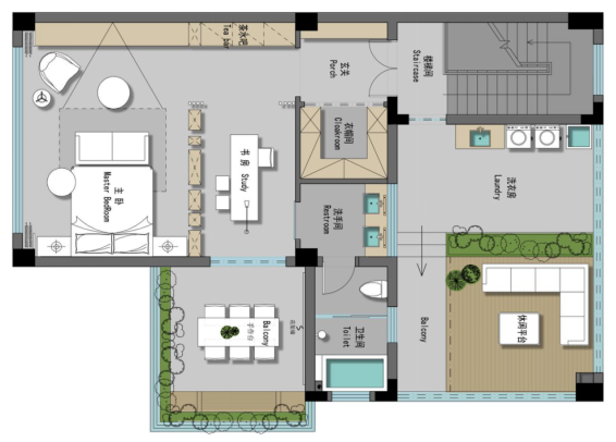 香山锦苑别墅丨亚町设计-19