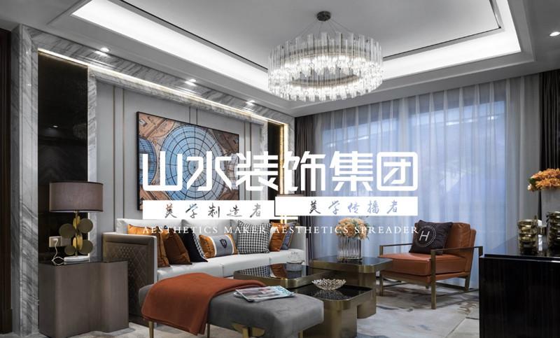 180㎡轻奢大平层,爱马仕橙演绎优雅精致设计-8