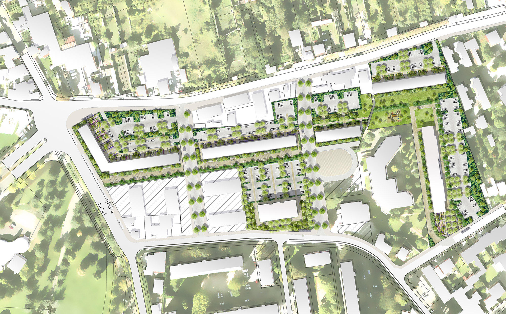 Quartier Bel  Air城市更新项目丨法国-35