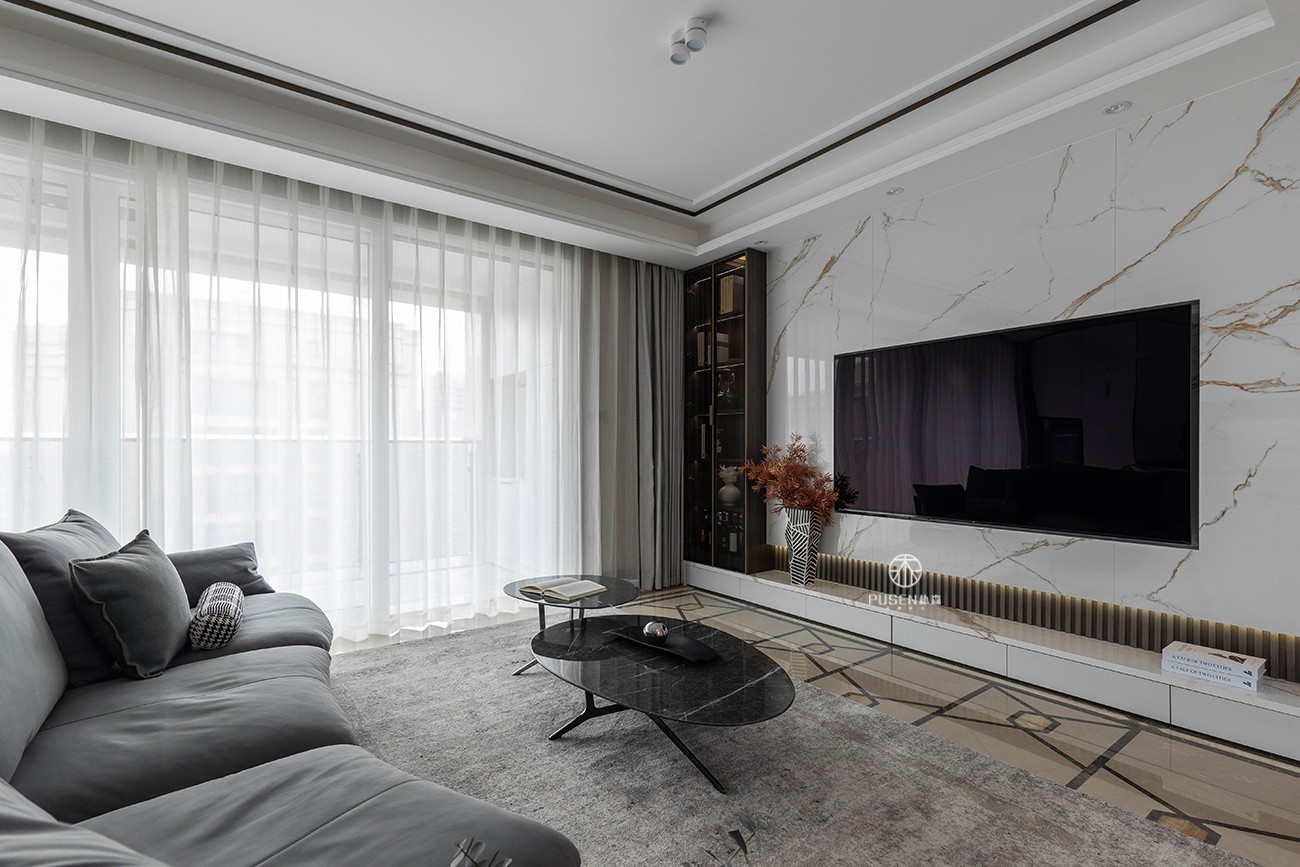 雅致轻奢 · 杭州金茂府精装修改造丨中国杭州丨朴森全案设计-0