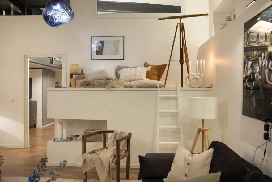 一个不寻常的且宽敞的屋顶下的三居室公寓-9