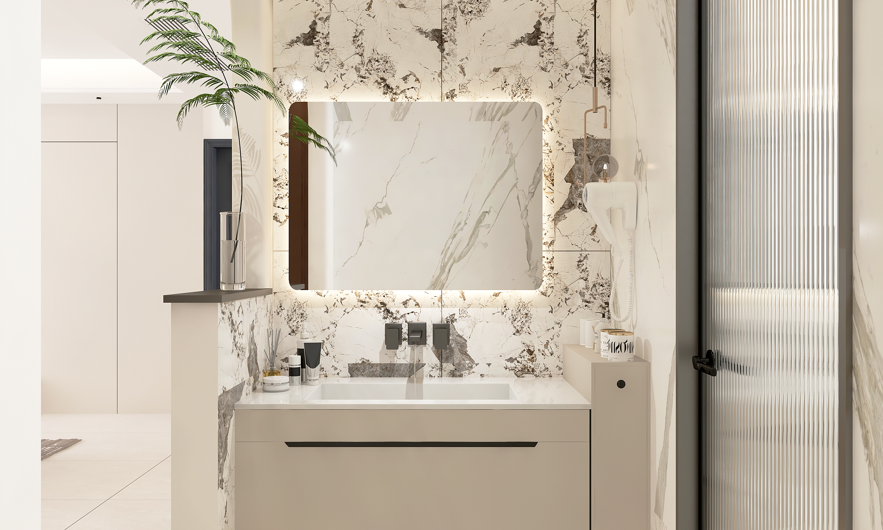 奶油风现代简约 140 平设计丨中国河北丨阿召-21