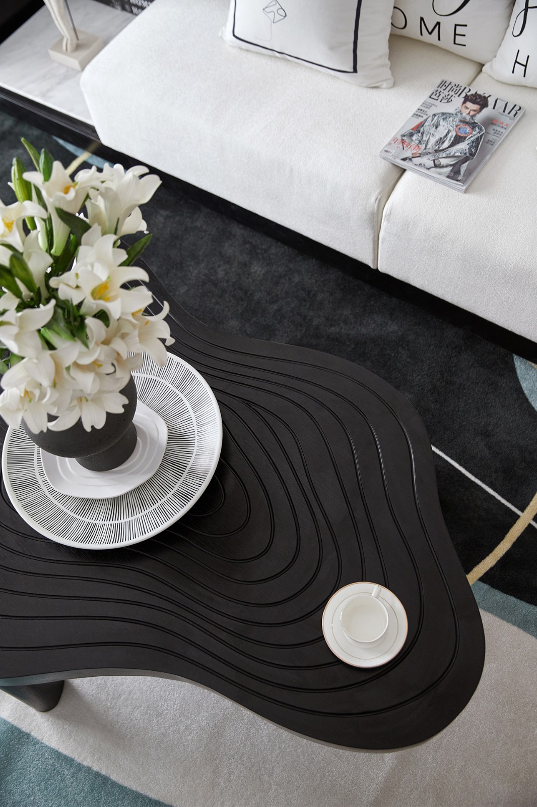 80㎡黑白设计样板间，简约即是美！ 九度空间软装设计-12