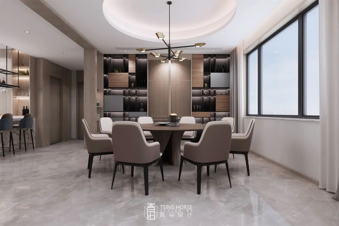 名仕花园·300㎡顶复丨青马别墅空间设计-47