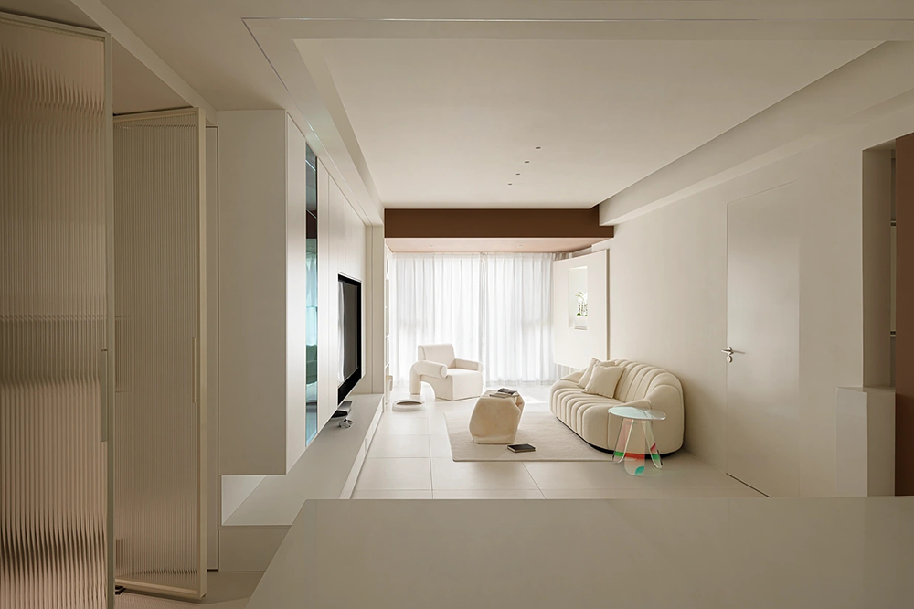 极简奶油风,多巴胺配色,治愈系的家丨無一內建筑设计,成都宏福樘设计-50