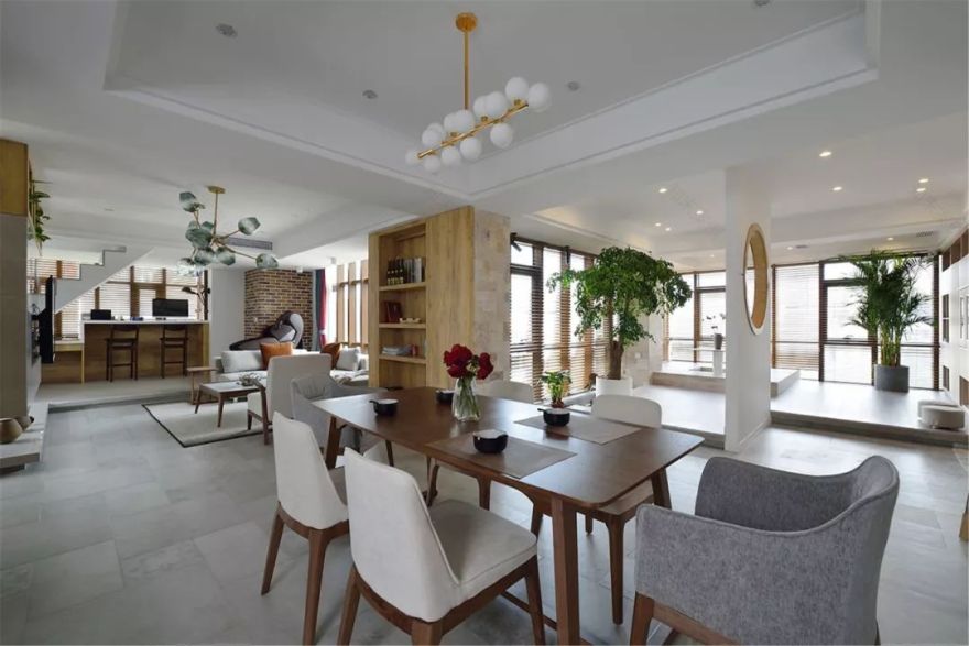 130㎡自然风复式 城市空间设计-23