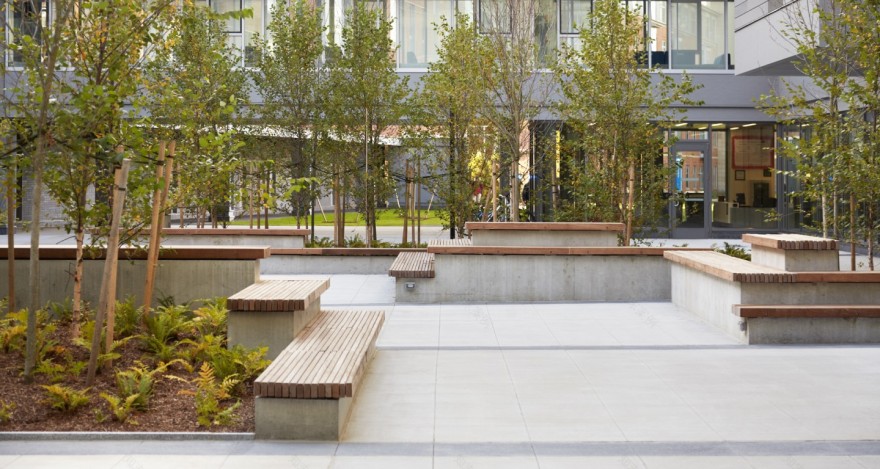 布里奇沃特州立大学住宅庭院景观丨意大利马萨丨Perkins+Will-7