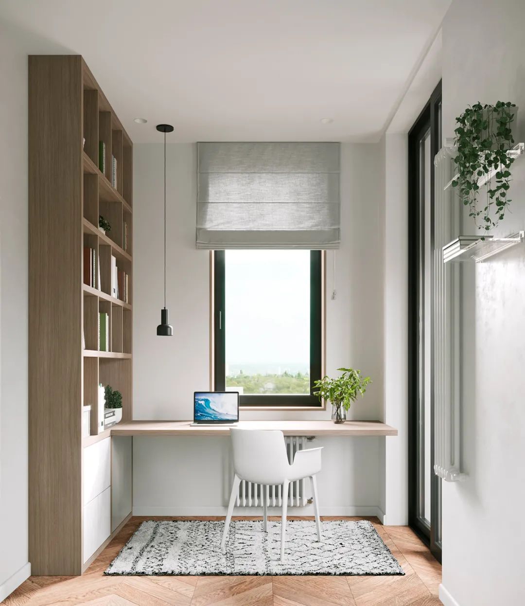 莫斯科 54㎡少女心公寓，LDK 一体化，清新绿++ 原木打造舒适空间-35