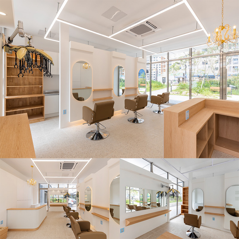 简约白色美发沙龙设计，打造时尚空间-1