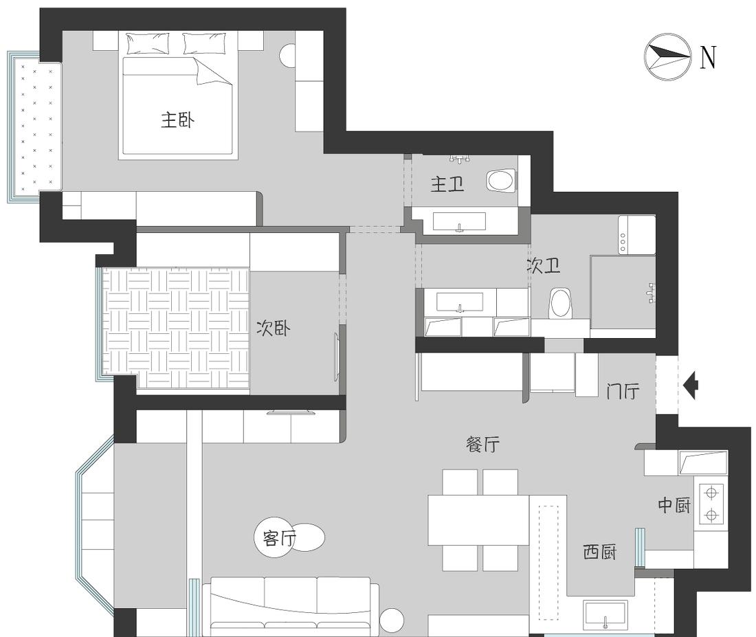 玖雅平层改造 · 五口之家实现双厨双卫自由丨中国北京丨JORYA玖雅-10
