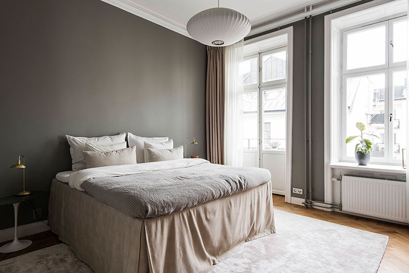 斯德哥尔摩橄榄绿公寓，法式风情融入北欧设计-20